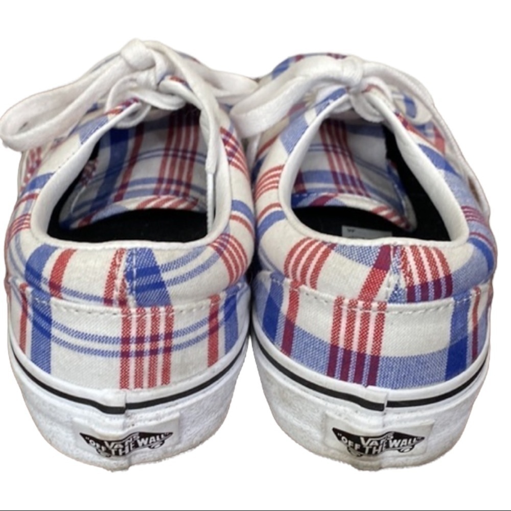 Vans Era True Plaid Red, White, Blue Sneakers Size 5 - Picture 5 of 8